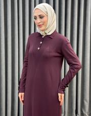bordo 27k 801 nuss elbise 2