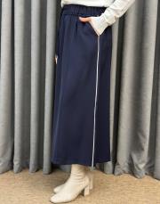 lacivert sz 5803 sentez pure yanı biyeli etek 2