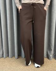 kahve sz5655 sentez cepli geniş paça pantolon
