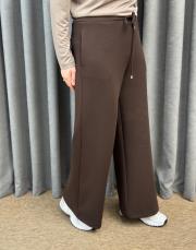 kahve sz5655 sentez cepli geniş paça pantolon 2