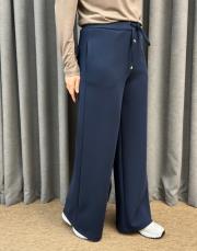 lacivert sz5655 sentez cepli geniş paça pantolon 2