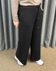 siyah sz5655 sentez cepli geniş paça pantolon 2
