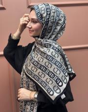 siyah 2018 merwish monogram şal 2