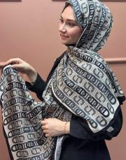 siyah 2018 merwish monogram şal 3