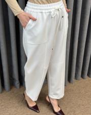 ekru sz 5680 sentez streç havuç paçalı pantolon 3