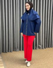 lacivert 5476 missemramiss luna cape astarlı ceket 2