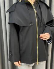 siyah 5476 missemramiss luna cape astarlı ceket 3