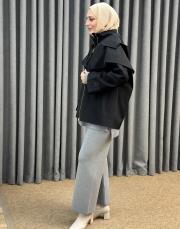 siyah 5476 missemramiss luna cape astarlı ceket 4