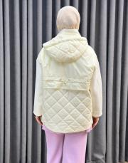 ekru 5473 missemramiss pearl zip ceket 5