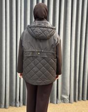 kahve 5473 missemramiss pearl zip ceket 4