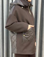 kahve 5473 missemramiss pearl zip ceket 6