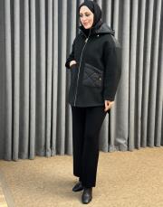 siyah 5473 missemramiss pearl zip ceket 2