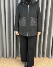 siyah 5473 missemramiss pearl zip ceket 5