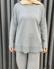 gri 5433 missemramiss basic triko sweatshırt 2