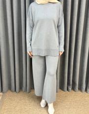 gri 5433 missemramiss basic triko sweatshırt 5