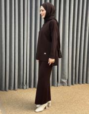 kahve 5433 missemramiss basic triko sweatshırt 4
