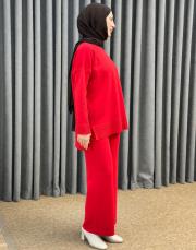 kırmızı 5433 missemramiss basic triko sweatshırt 5
