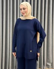 lacivert 5433 missemramiss basic triko sweatshırt