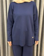 lacivert 5433 missemramiss basic triko sweatshırt 4