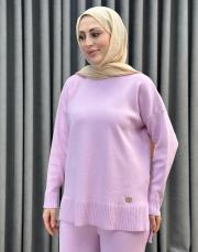 pembe 5433 missemramiss basic triko sweatshırt