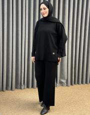 siyah 5433 missemramiss basic triko sweatshırt 2