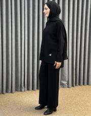 siyah 5433 missemramiss basic triko sweatshırt 5