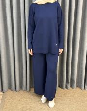 lacivert 5434 missemramiss basic triko pantolon 3