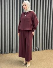 bordo 5527 missemramiss rosella ceket pantolon takım