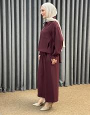 bordo 5527 missemramiss rosella ceket pantolon takım 3