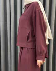 bordo 5527 missemramiss rosella ceket pantolon takım 6
