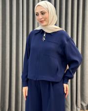 lacivert 5527 missemramiss rosella ceket pantolon takım 3