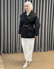 siyah 5474 missemramiss modern muse trençkot 2