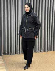 siyah 5407 missemramiss lidya işlemeli ceket 2