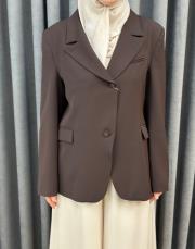 kahve 5532 missemramiss zafrine blazer ceket 3