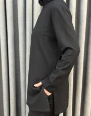 siyah 5540 missemramiss kemerli basic sweat shirt pantolon takım 5