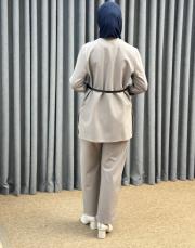 etoube 5540 missemramiss kemerli basic sweat shirt pantolon takım 5