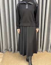 siyah 5299 missemramiss moral işlemeli sweatshirt 3