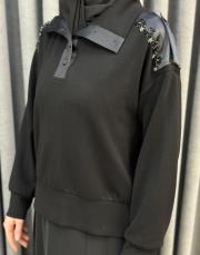 siyah 5299 missemramiss moral işlemeli sweatshirt 5