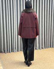 bordo 5481 missemramiss special kürklü parka 3