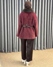 bordo 5482 missemramiss kürklü alcantra mont 3
