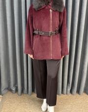 bordo 5482 missemramiss kürklü alcantra mont 4