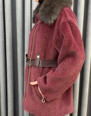 bordo 5482 missemramiss kürklü alcantra mont 6