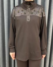 kahve 5401 missemramiss moral sweatshirt pantolon takım 4