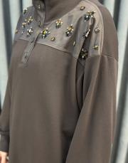 kahve 5401 missemramiss moral sweatshirt pantolon takım 5