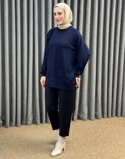 lacivert 5465 missemramiss işlemeli sweatshirt 2
