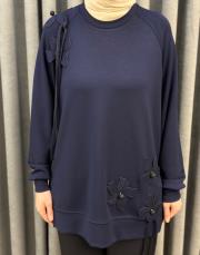 lacivert 5465 missemramiss işlemeli sweatshirt 4