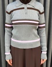 gri pembe 5440 missemramiss bella triko swatshirt 4