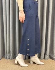 blue sz 5689 sentez paçası çıtçıtlı pantolon 4