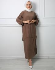 koyu camel 1897 etekli sandy takım