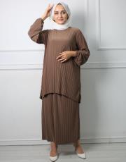 koyu camel 1897 etekli sandy takım 5